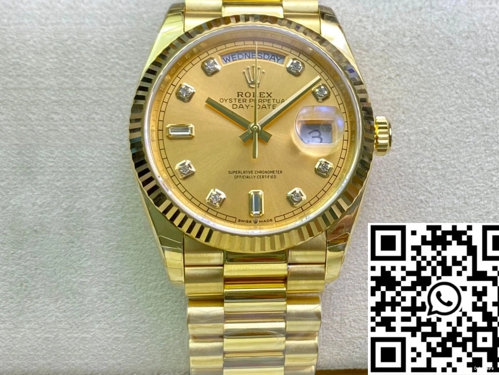 Factory M128238-0008 Dial 1019 Day-Date Gold Yellow Champagne EW Efficient Rolex 0718